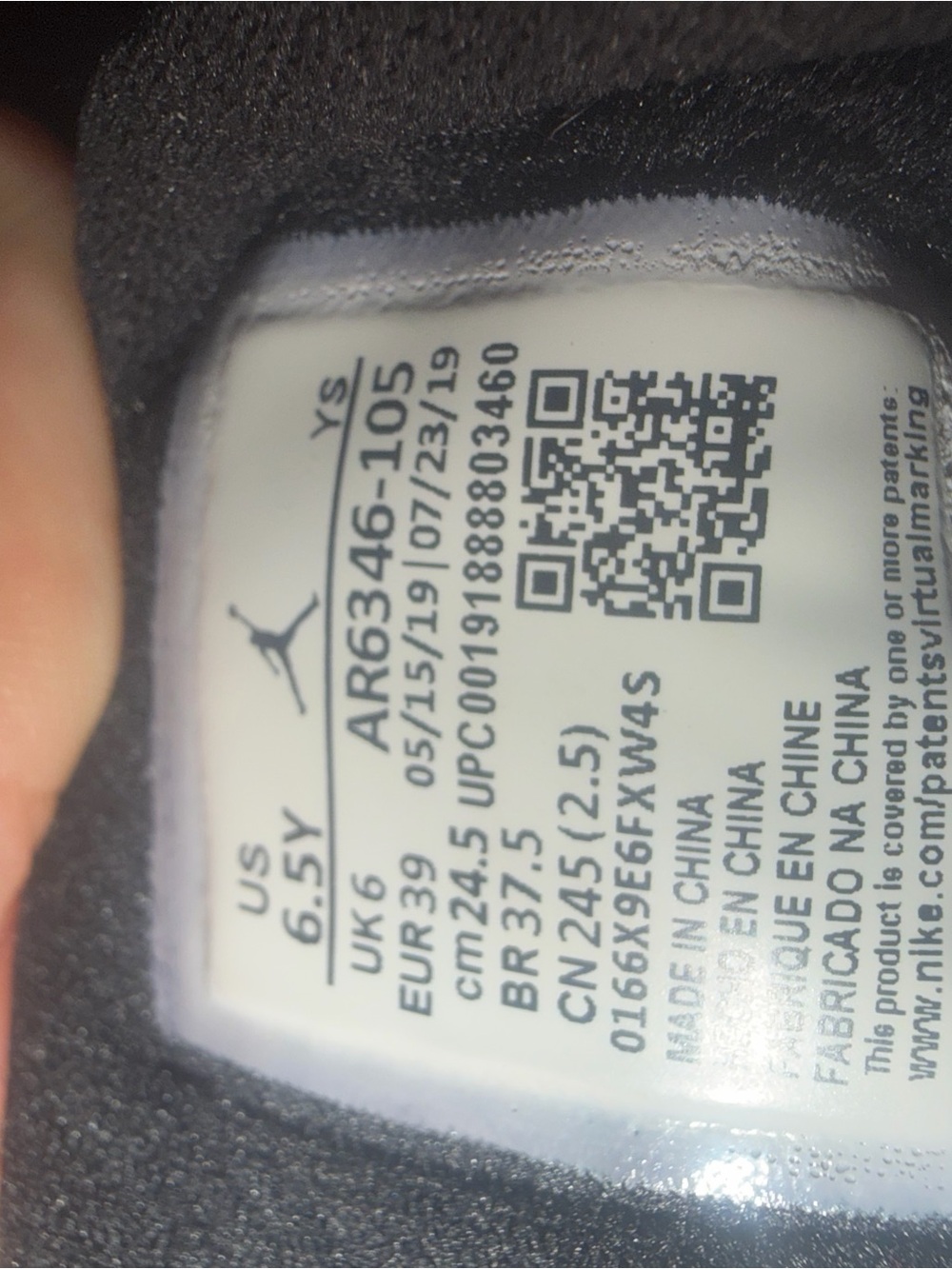 Jordan Kids White and Pink Low-Top Sneakers - Picture 3 of 4